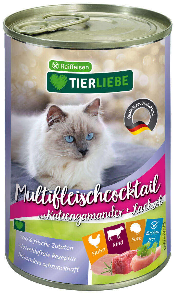 TIERLIEBE Katzen-Nassfutter Multifleischcocktail